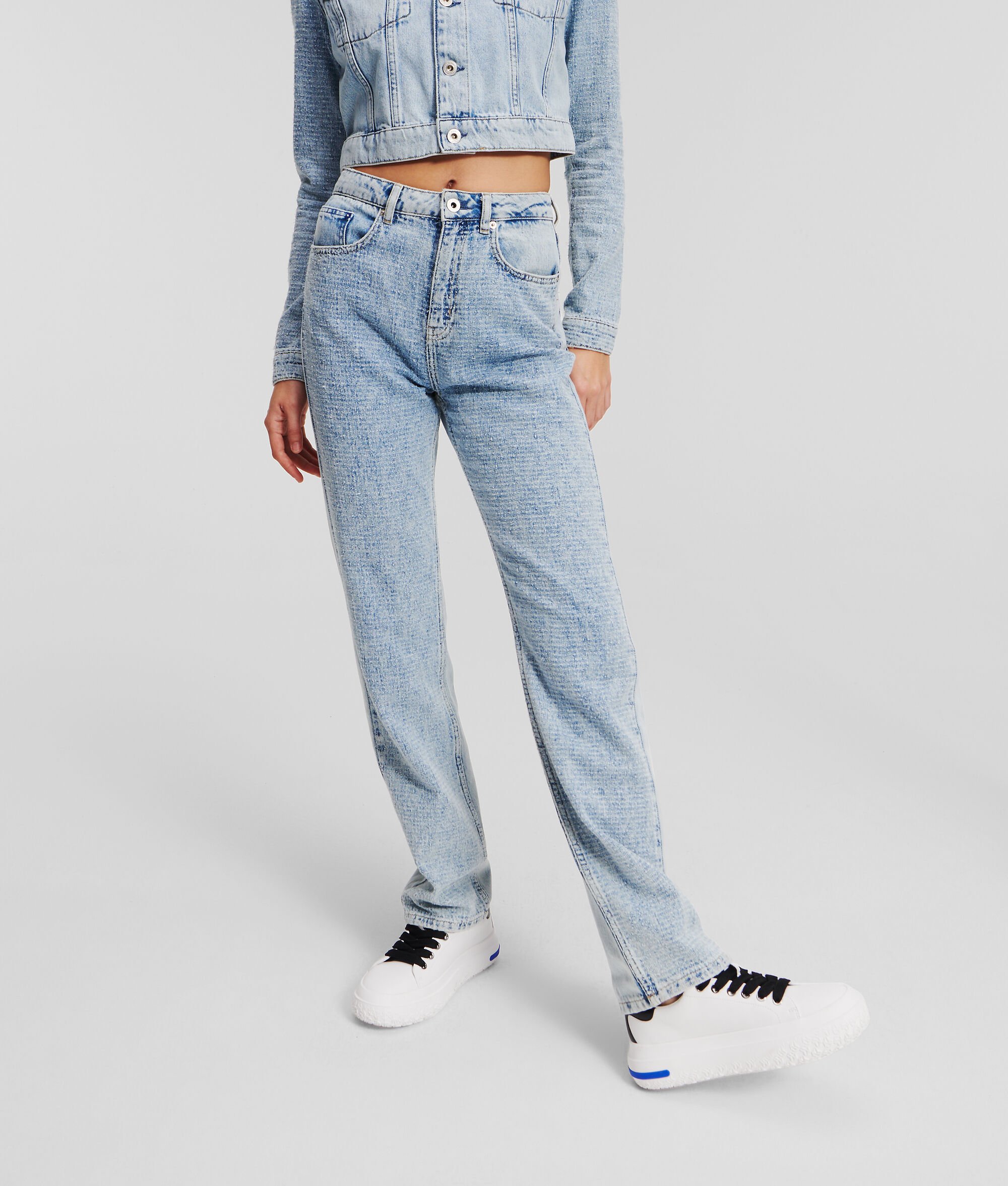 (image for) Tasty KLJ Bouclé High-Rise Straight Jeans